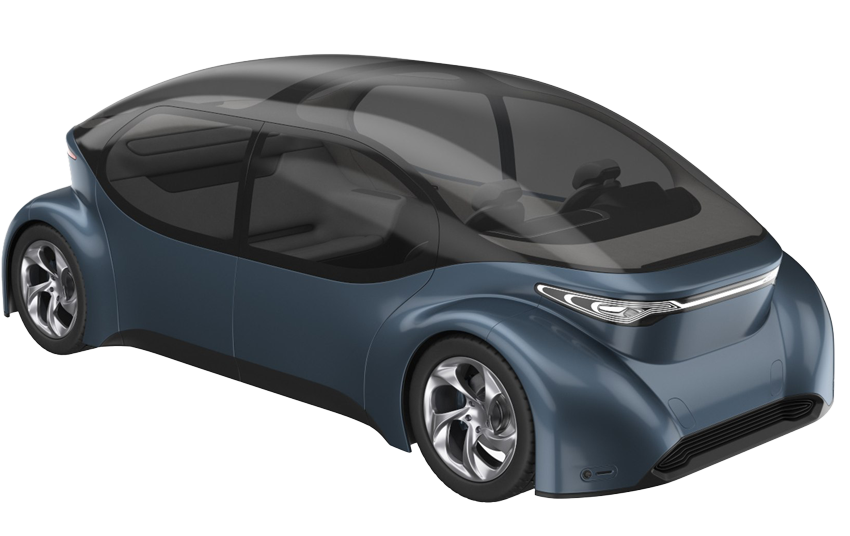 A self-driving vehicle.